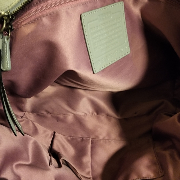 Coach Signature Horse Carriage Canvas and Leather Tote Bag E1049 - Picture 9 of 13